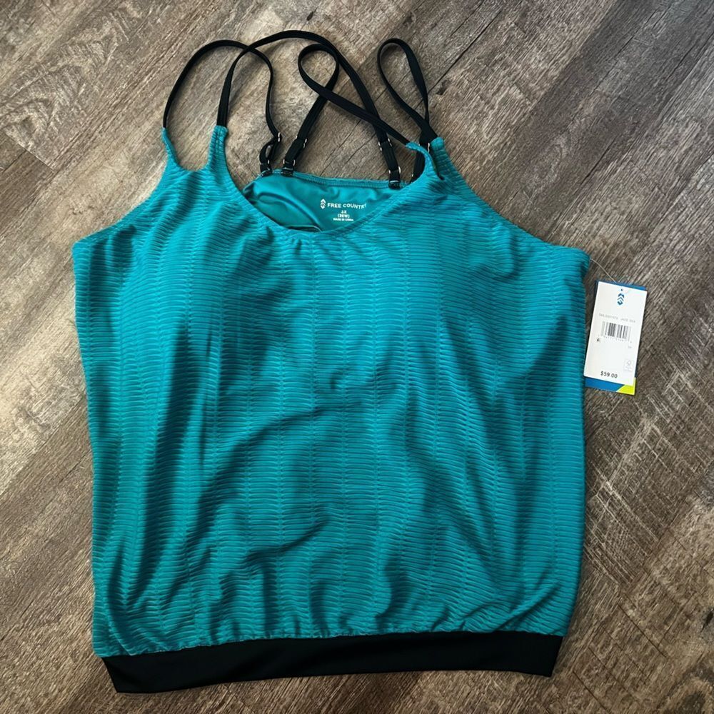 Free Country Plus Jade Sea‎ Tankini- Size 3X